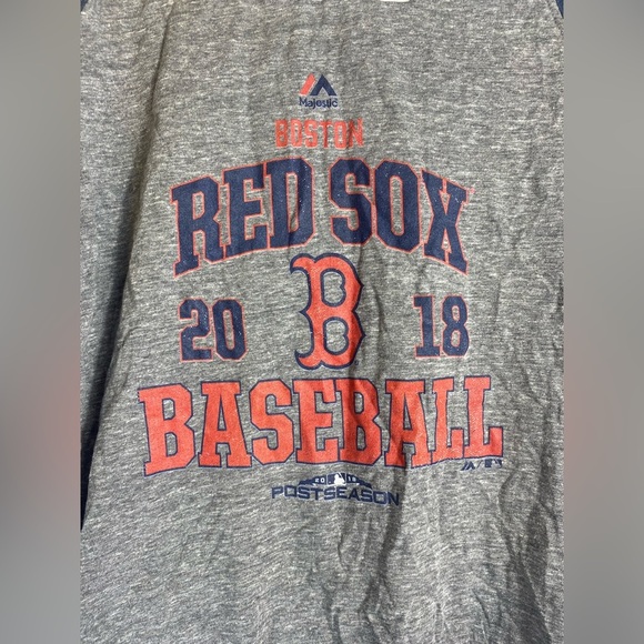 NWT Majestic Boston Red Sox MLB 2018 Postseason Long Sleeve Shirt Size Large - Picture 2 of 7